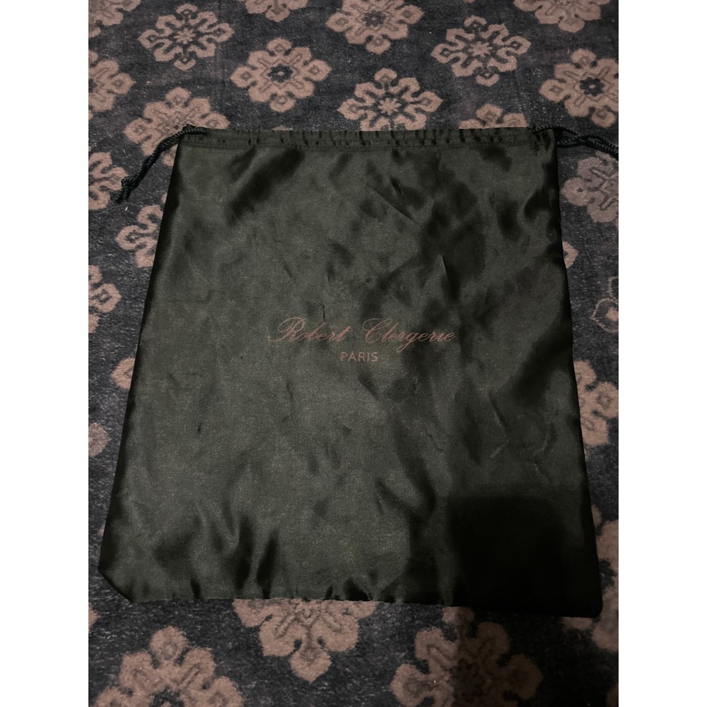 Robert‎ Clergerie Paris Shoe Bag Dust Bag Storage Drawstring Green Travel